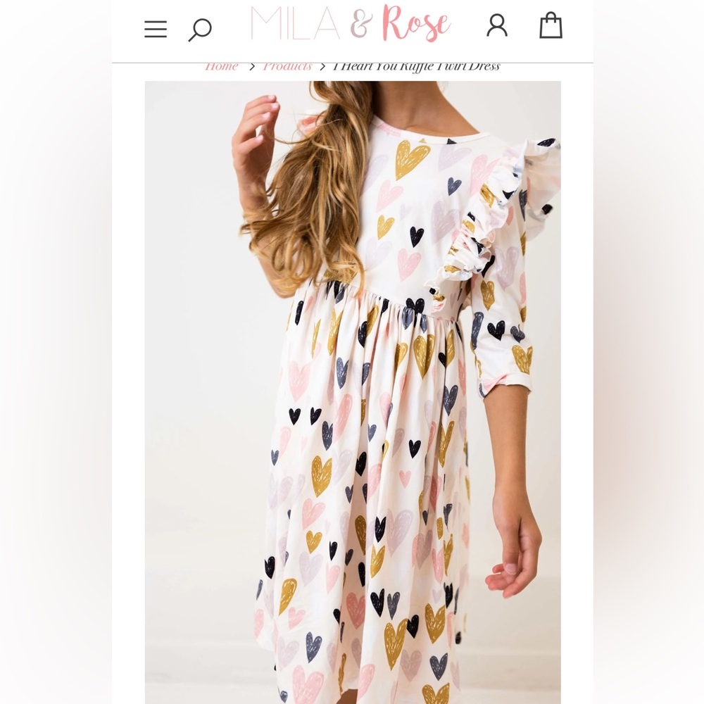 Mila & Rose heart ruffle dress